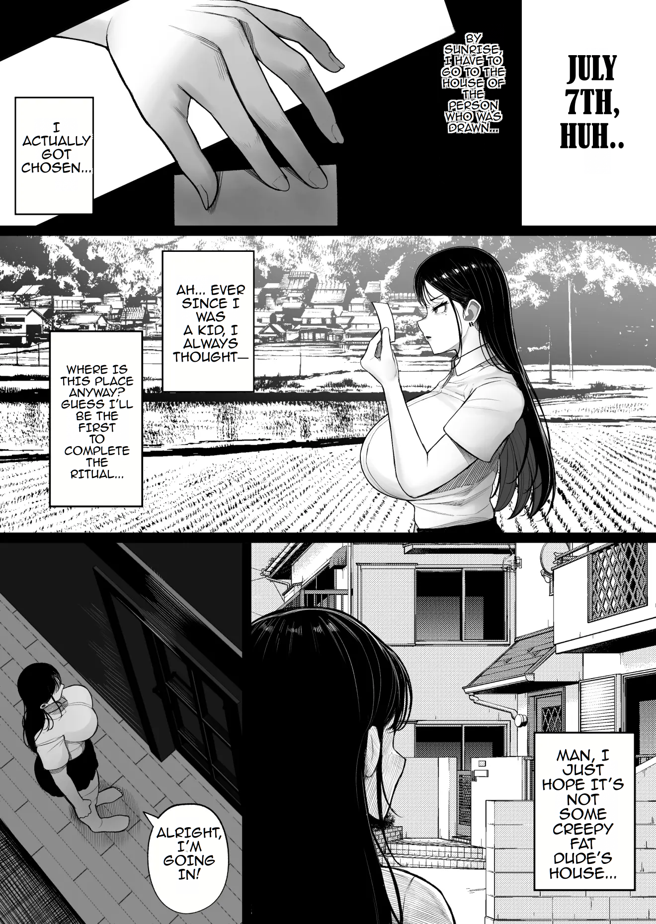 Hentai Manga Comic-A Story About Fucking a Big-Titted Delinquent Because of Village Traditions-Read-7